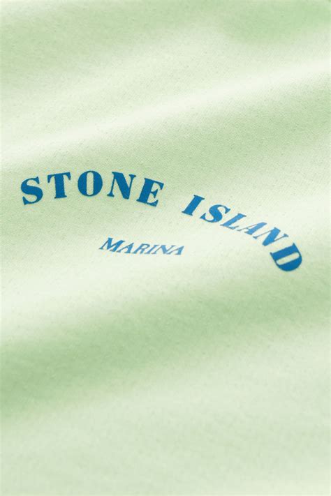 Stone Island Crew Neck Sweatshirt Marina Neon Green Braun Hamburg