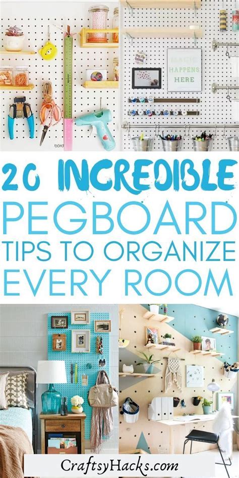 Genius Pegboard Organizing Ideas Pegboard Organization Craft