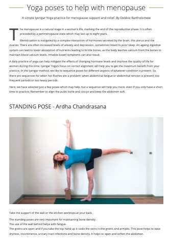 Articles And Links Iyengar Yoga With Debbie Bartholomew