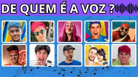 Adivinhe O Youtuber Pela Voz Desafio Das Vozes De Quem A Voz