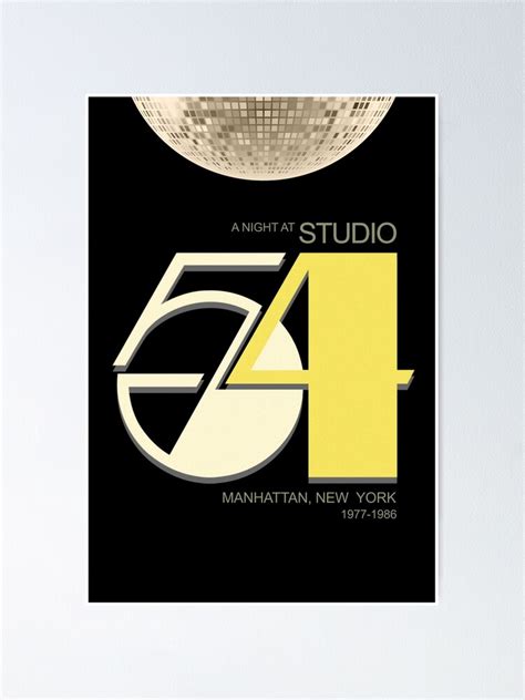 "Studio 54 - Night Club - Discoteque" Poster for Sale by Black ...