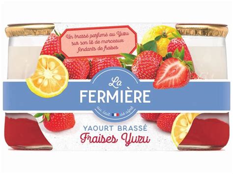 Yaourts brassés au citron yuzu sur lit de fraise Lidl France