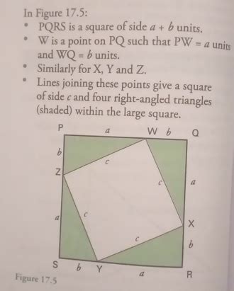 Solved In Figure 17 5 PQRS Is A Square Of Side A B Units W Is A