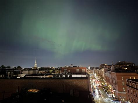 Northern Lights Over Hanover Street Rboston