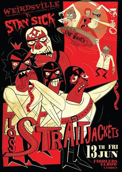 Los Straitjackets A2 Gig Poster On Heavyweight Paper Etsy Gig