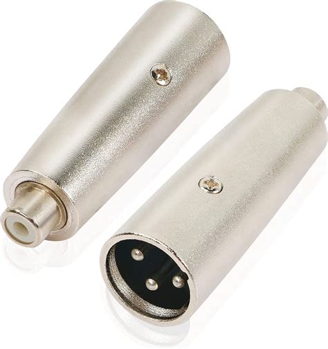 CABLEPELADO Adaptateur XLR mono 3 broches mâle RCA femelle