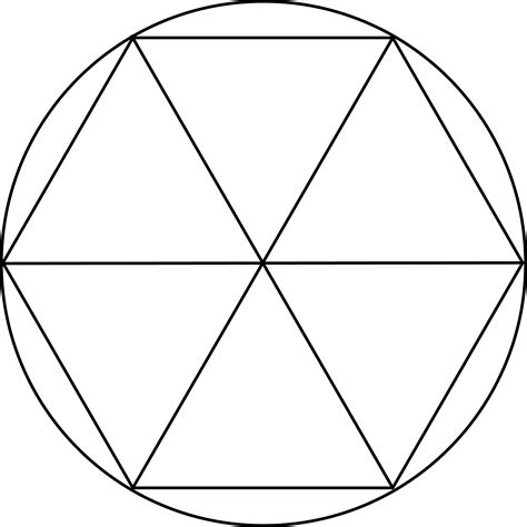 Regular Hexagon Inscribed In A Circle Clipart Etc