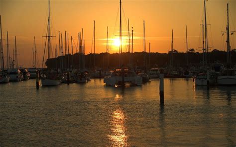 Fond d écran paysage bateau le coucher du soleil mer Paysage