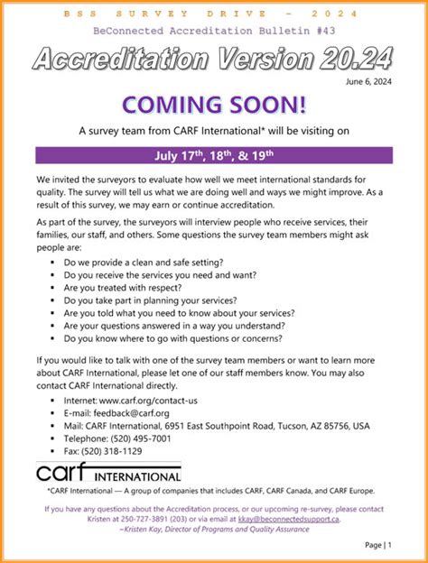 Accreditation Coming Soon July 17 19 2024 BeConnected Support Services