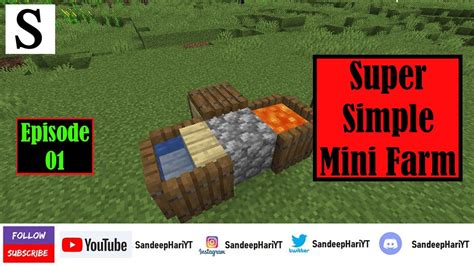 Minecraft Mini Farms Afk Cobblestone Generator Episode Youtube