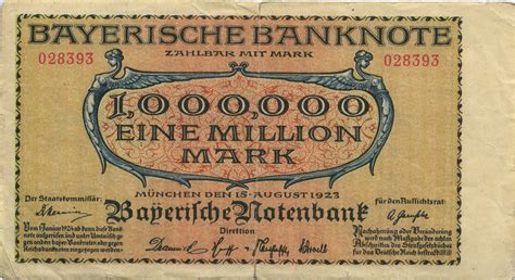 R BAY 10 1 Millionen Mark 1923 4