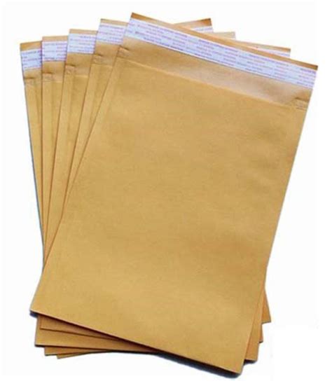 Plain Brown Tamper Proof Paper Courier Bag Unprinted Capacity Kg