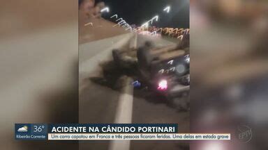 Jornal da EPTV 1ª Edição Ribeirão Preto Carro capota e passageiro é