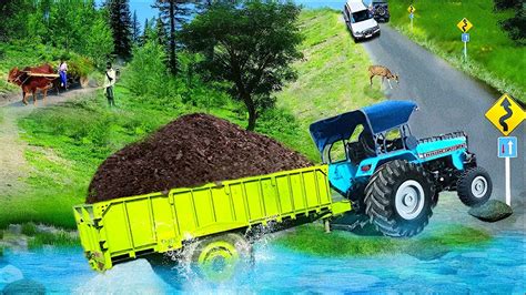 Heavy Tractor Trolley Cargo Simulator 3D Farming Cargo Driver