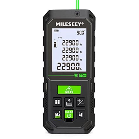 MiLESEEY Mètre ruban laser vert de 69 8 m mètre ruban numérique IP65