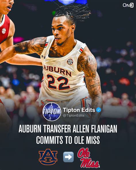 Joe Tipton On Twitter News Auburn Transfer Allen Flanigan Has