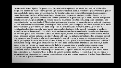 An Lisis Del Poema La Calle De Octavio Paz Youtube