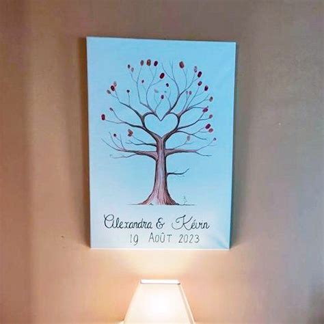 Tableau Arbre Empreintes Pour Un Mariage Ou Un Bapt Me Original