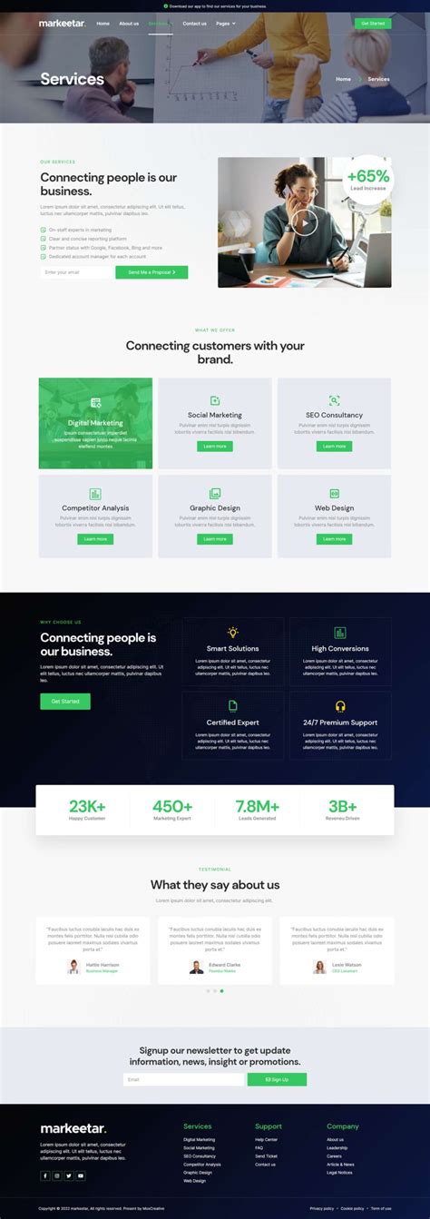 Markeetar Digital Marketing Agency Elementor Pro Template Kit By