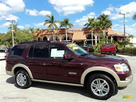 Dark Cherry Metallic 2008 Ford Explorer Eddie Bauer Exterior Photo 44629683