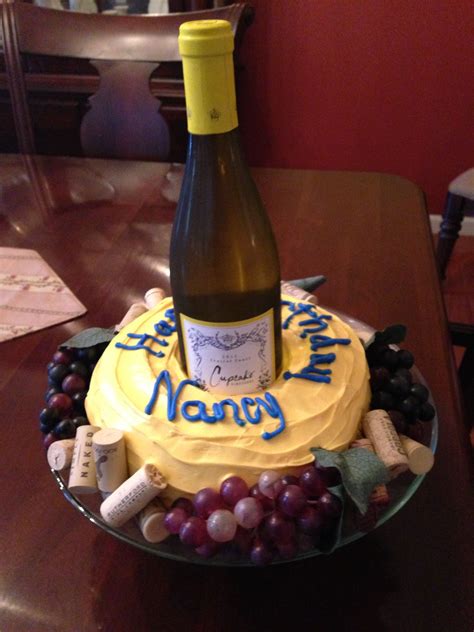 Wine Lovers Birthday Cake Birthday Cake Wine Cake Wine Lover Birthday