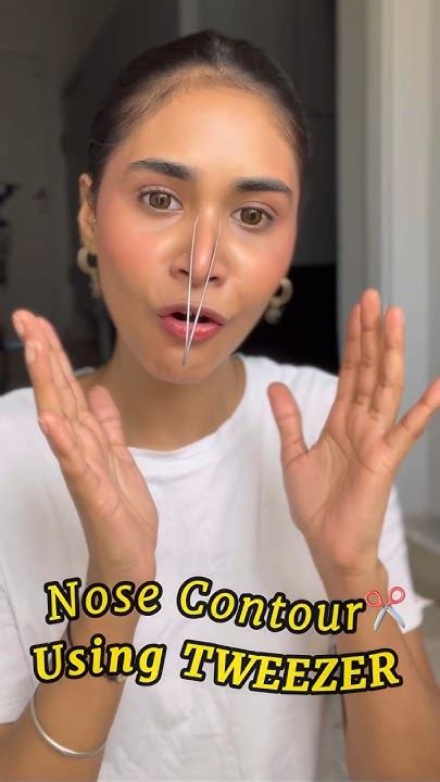 Nose Contour Hack Using Tweezer Pointed Nose Contouring Youtube