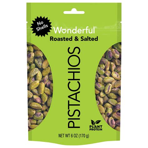 Wonderful Roasted Salted Pistachios 6 Oz Walmart