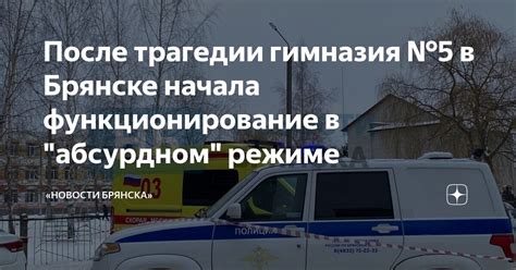 После трагедии гимназия №5 в Брянске начала функционирование в ...
