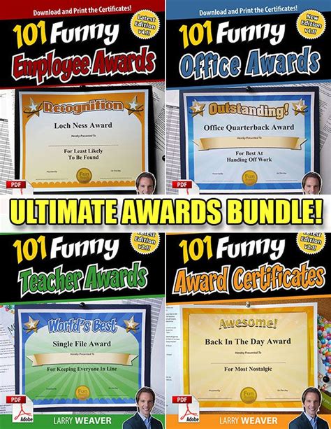 Funny teacher awards™ 101 printable certificates fun award ideas for ...