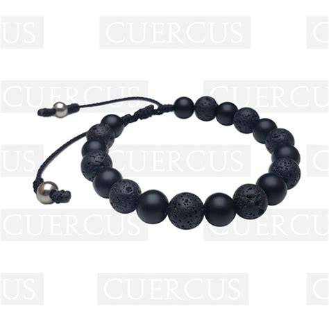 Pulsera Piedra Natural Onyx Mate Y Volc Nica Mm Energ As Mercado Libre