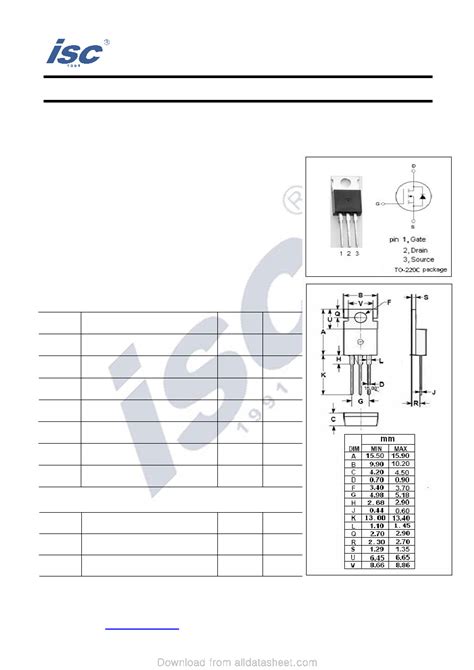 Irfb Datasheet Pages Isc N Channel Mosfet Transistor