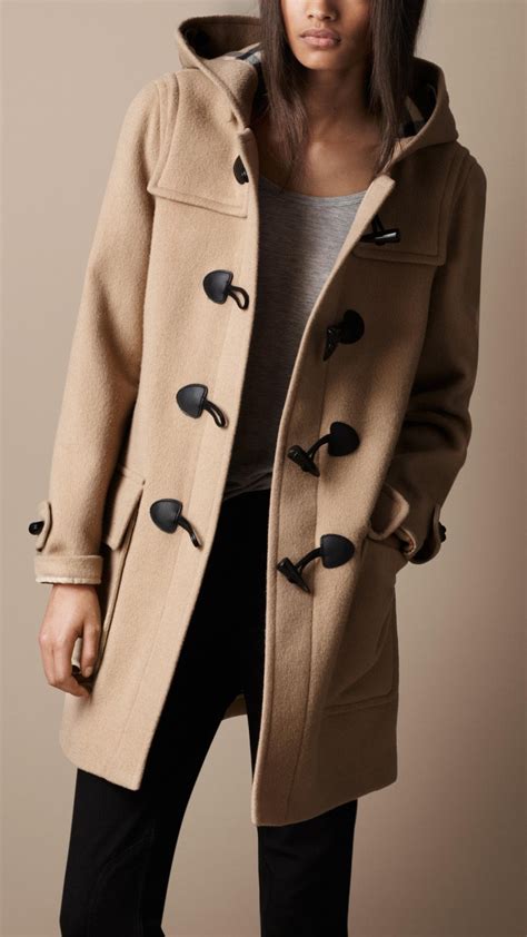 Lyst Burberry Brit Wool Duffle Coat In Brown