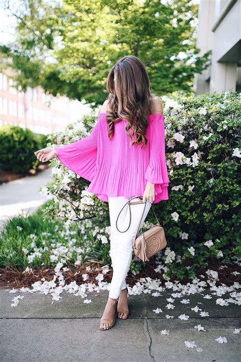 Hot Pink Blouse Life Update Southern Curls Pearls