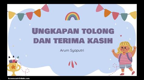 Bahasa Indonesia Kelas 1 Tema 4 Subtema 2 Ungkapan Tolong Dan Terima