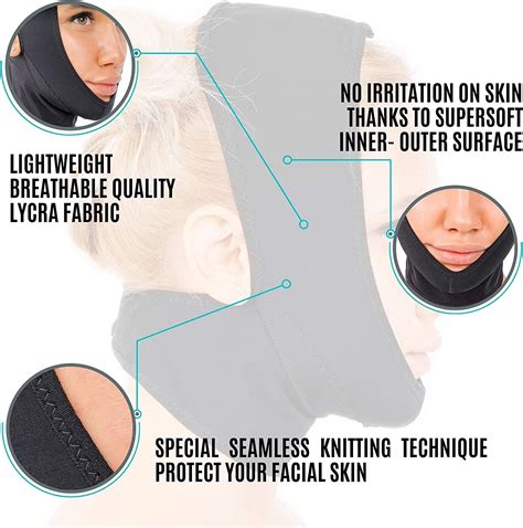 Chin Compression Garment After Liposuction Surgery Black Large Neck