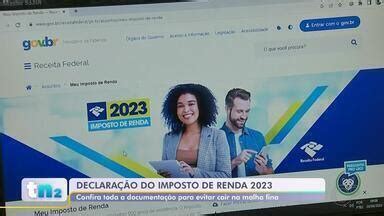 TEM Notícias 2ª Edição Bauru Marília IR 2023 Confira documentação