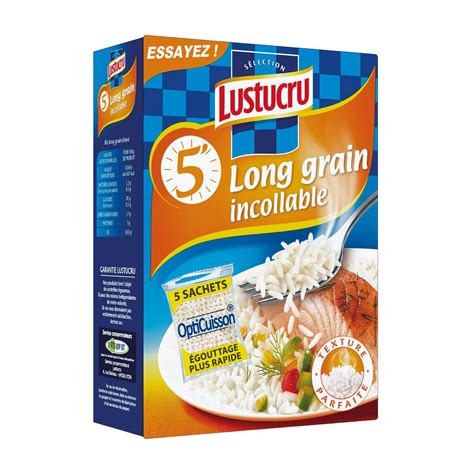 Riz Long Incollable 5min Lustucru Selection Les 5 Sachets De 90 G à