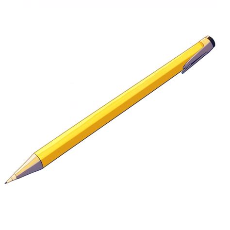 Premium Photo Yellow Pencil With Black Tip On White Background