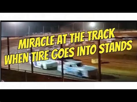 Watch The Miracle When Race Car Tire Goes Into Spectator