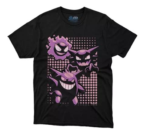 Playera Pokemon Gengar Hunter Gastly Fantasma Ash Pikachu Meses Sin