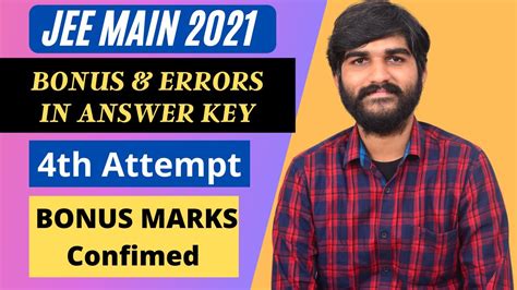 Error Bonus Jee Main Th Attempt Answer Key Jee Mains