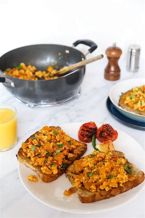 Vegan Tofu Bhurji Indian Scramble Cooking With Parita