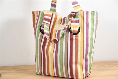 Grand Sac De Plage Familial En Toile Coton Made In France