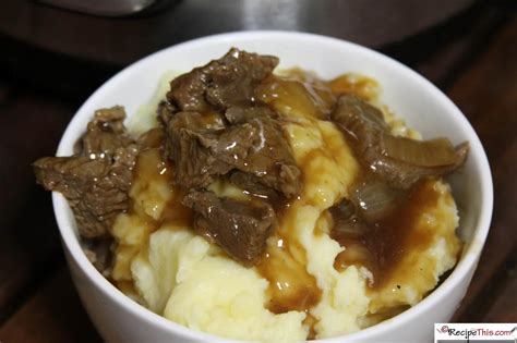 Beef Tips And Gravy Over Mashed Potatoes Recipe Beef Poster