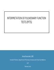 Neumeier 1 Pdf INTERPRETATION OF PULMONARY FUNCTION TESTS PFTS Anna