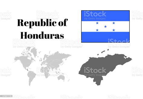 Vetores De Bandeira De Honduras E Mais Imagens De Bandeira Bandeira Brasão De Armas