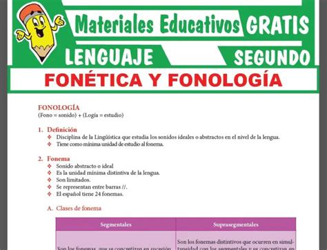 Fonética Y Fonología Para Segundo Grado De Secundaria ≫ Gratis