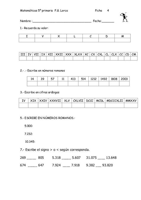 Fichas de matematica para 5º de primaria evaluación matemáticas