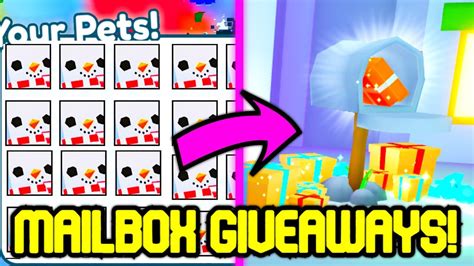 Mailbox Giveaways Gems And Exclusives Pet Simulator X Youtube