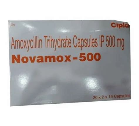 Ciipla Novamox -500 Capsules IP, Prescription at Rs 108.17/stripe in ...